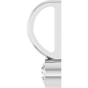 Platinum 1/10 Ct Natural Diamond Charm/Pendant