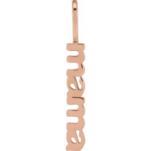 Mama Charm Pendant in 14K Gold, 10K Gold and Platinum