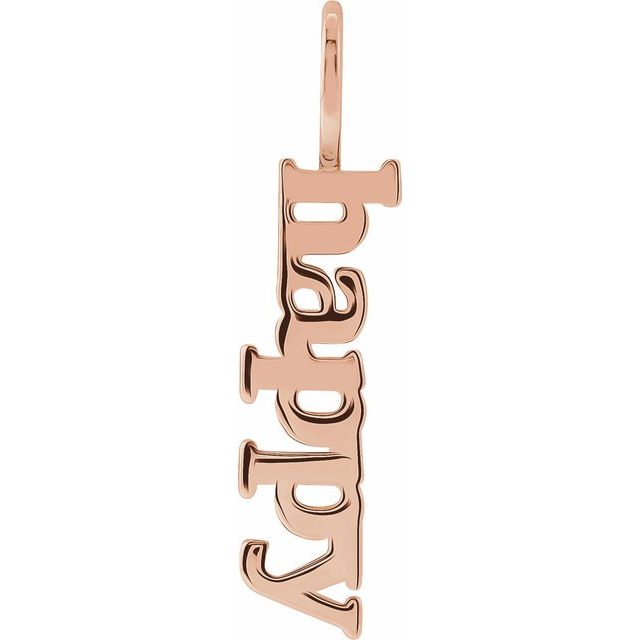 14K Gold Happy Charm/Pendant