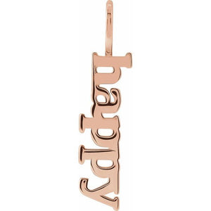 14K Gold Happy Charm/Pendant