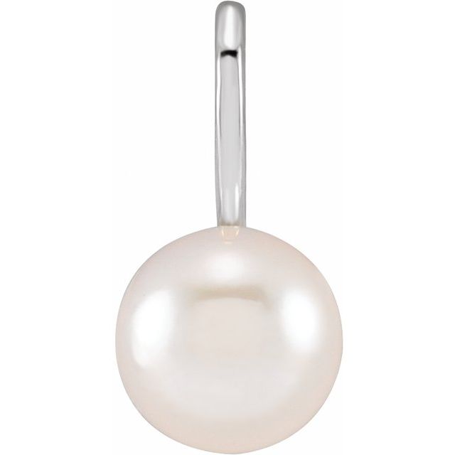 Cultured Black Akoya Pearl Pendant in 14K Gold, Silver & Platinum