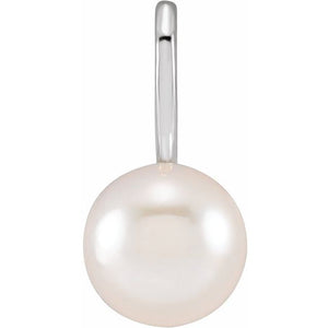 Cultured Black Akoya Pearl Pendant in 14K Gold, Silver & Platinum