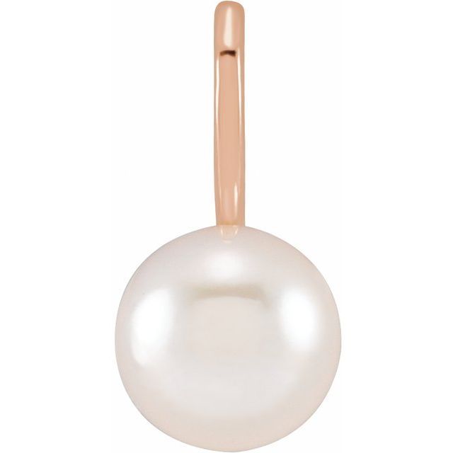 Cultured Black Akoya Pearl Pendant in 14K Gold, Silver & Platinum