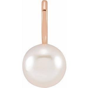 Cultured Black Akoya Pearl Pendant in 14K Gold, Silver & Platinum