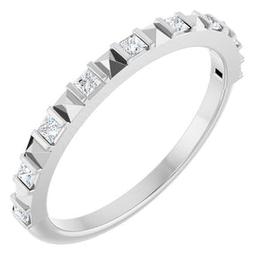 14K Gold Natural Diamond Anniversary Band - Options Available