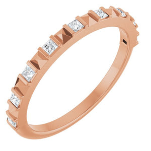 14K Gold Natural Diamond Anniversary Band - Options Available
