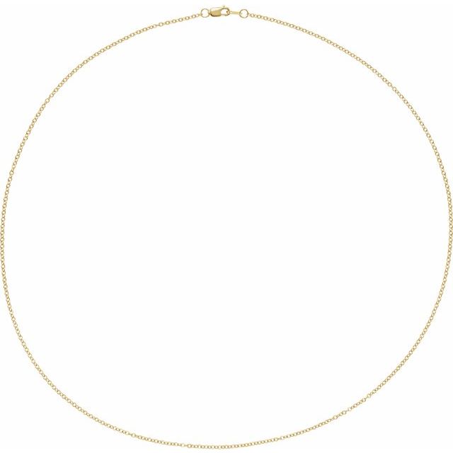 14K Rose Gold-Filled 1.5  mm Cable 7" Chain