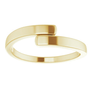 14K Gold Engravable Bypass Ring
