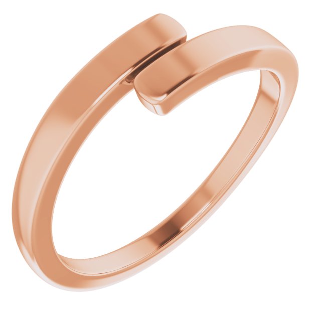 14K Gold & Platinum Engravable Bypass Ring - Options Available