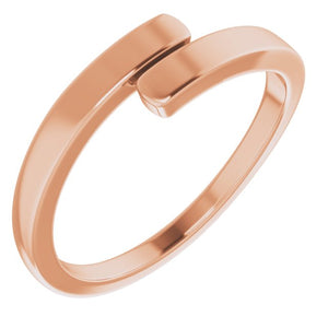 14K Gold & Platinum Engravable Bypass Ring - Options Available