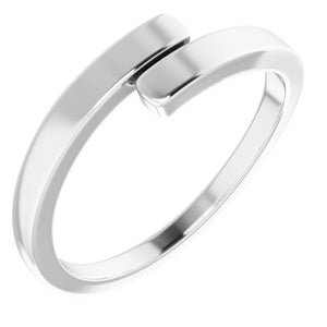 14K Gold & Platinum Engravable Bypass Ring - Options Available