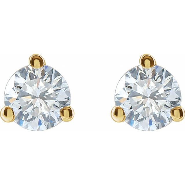 14K Yellow Gold 1/3 CTW Lab-Grown Diamond Stud Earrings