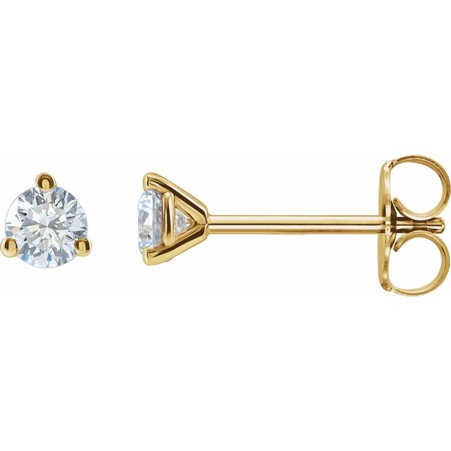 14K Yellow Gold 1/3 CTW Lab-Grown Diamond Stud Earrings