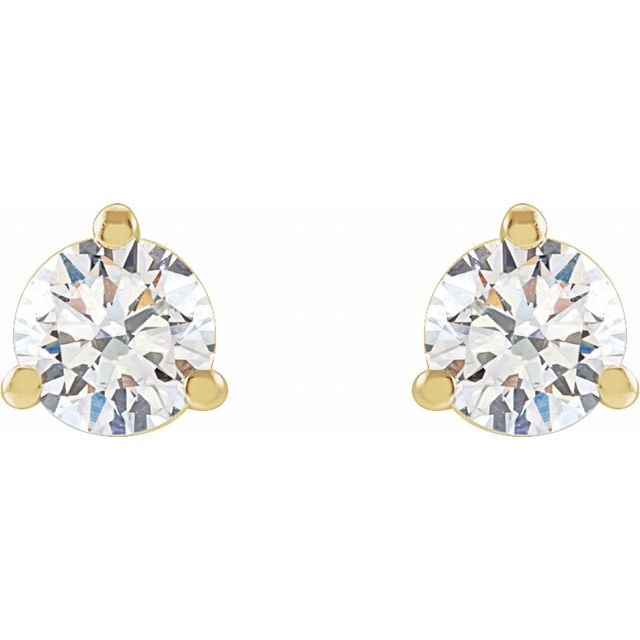 14K Yellow Gold 1/3 CTW Lab-Grown Diamond Stud Earrings