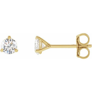 14K Yellow Gold 1/3 CTW Lab-Grown Diamond Stud Earrings