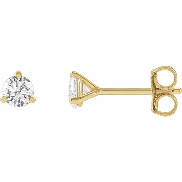 14K Gold Lab-Grown Diamond Stud Earrings - Options Available