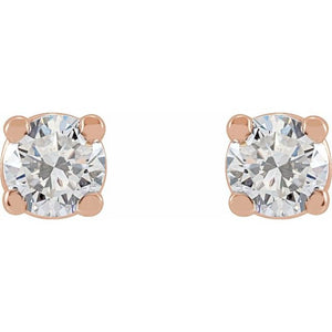 14K Yellow Gold 1/3 CTW Lab-Grown Diamond Stud Earrings