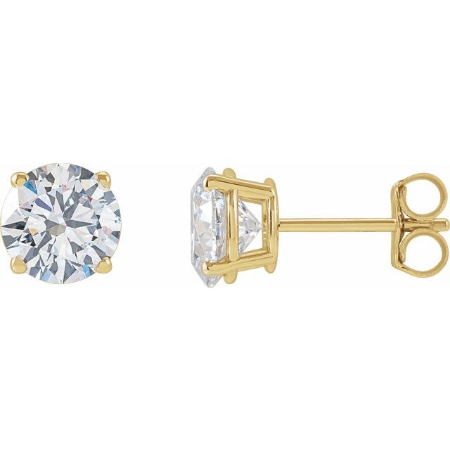 14K Yellow 3.4mm :: 1/3 CTW Lab-Grown Diamond Stud Earrings