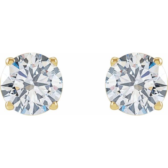 14K Yellow 3.4mm :: 1/3 CTW Lab-Grown Diamond Stud Earrings