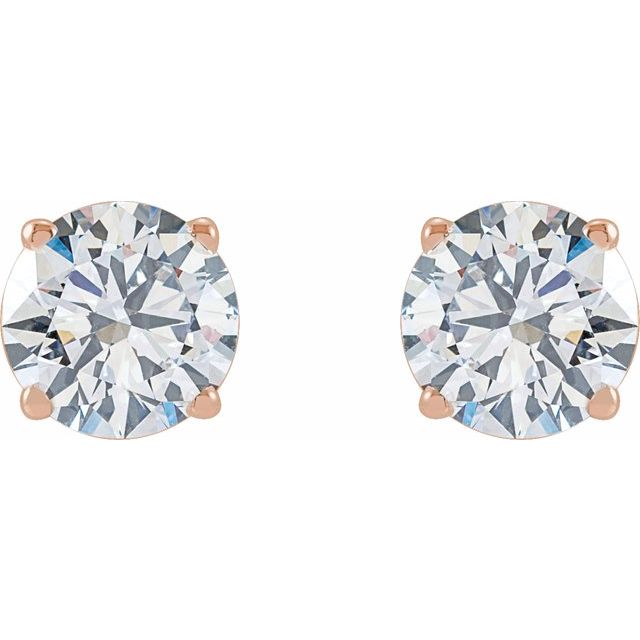 14K Yellow 3.4mm :: 1/3 CTW Lab-Grown Diamond Stud Earrings