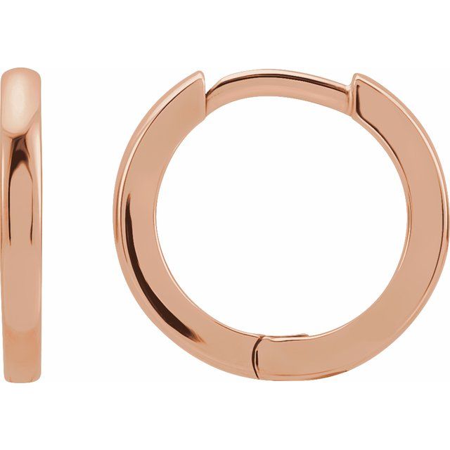 14K Gold Hinged Hoop Earrings