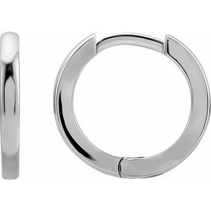 Hinged Hoop Earrings in 14K Gold, Platinum & Silver