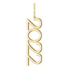 14K Yellow Gold 2021 Vertical Charm/Pendant - Timeless Elegance