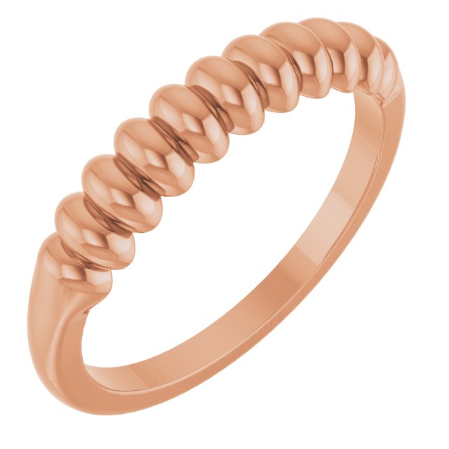 14K Gold Puffed Metal Ring
