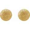 14K Yellow Gold 6 mm Stardust Ball Earrings