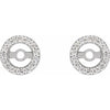 14K White .08 CTW Natural Diamond Earring Jackets with 3.6 mm ID