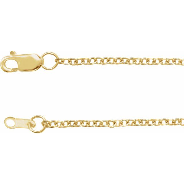 14K Rose Gold-Filled 1.5  mm Cable 7" Chain