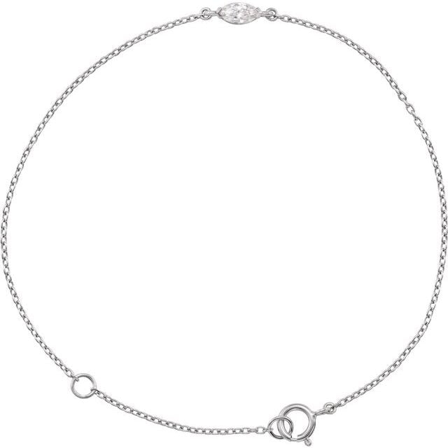 14K Gold Lab-Grown Diamond Bracelet - Options Available