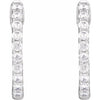 14K Gold 1/2 CTW Natural Diamond 19.3 mm Hinged Hoop Earring