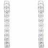 14K Gold 1/2 CTW Natural Diamond 19.3 mm Hinged Hoop Earring