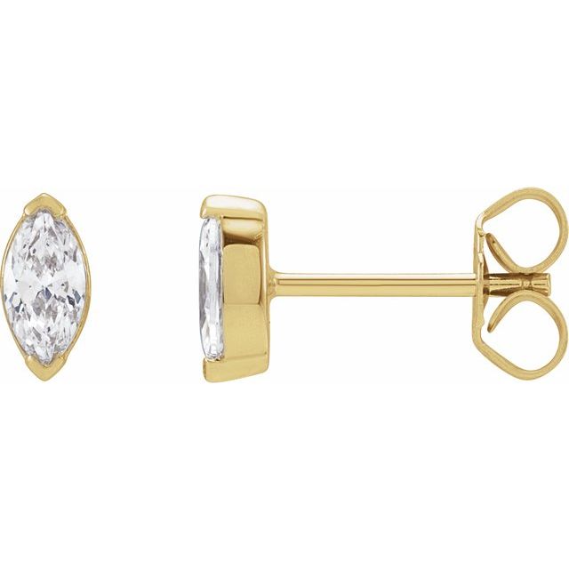 14K Gold Lab-Grown Diamond Stud Earrings - Options Available