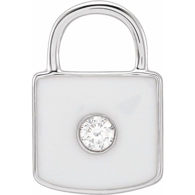14K Gold Lock Charm Pendant - Options Available
