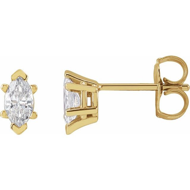 Platinum Natural Diamond V-End Earrings