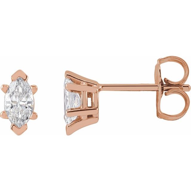 Platinum Natural Diamond V-End Earrings