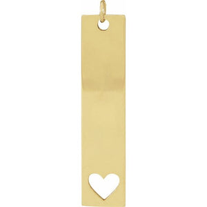 14K Gold Bar Family Necklace