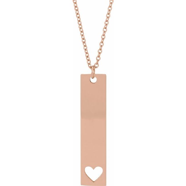 14K Gold Bar Family Necklace