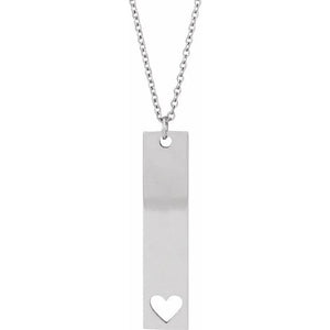 14K Gold Bar Family Necklace