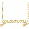 14K Rose Gold Lowercase Script Grandma 18