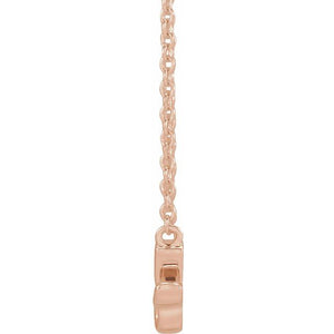 14K Rose Gold Lowercase Script Grandma 18