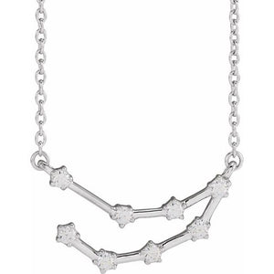 1/6 Ctw Natural Diamond Capricorn Necklace