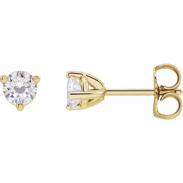 14K Gold Lab-Grown Moissanite Basket-Style Earrings
