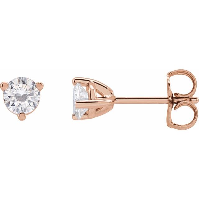 14K Gold Lab-Grown Moissanite Basket-Style Earrings