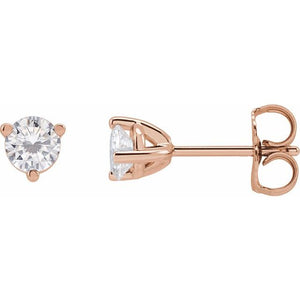 14K Gold Lab-Grown Moissanite Basket-Style Earrings