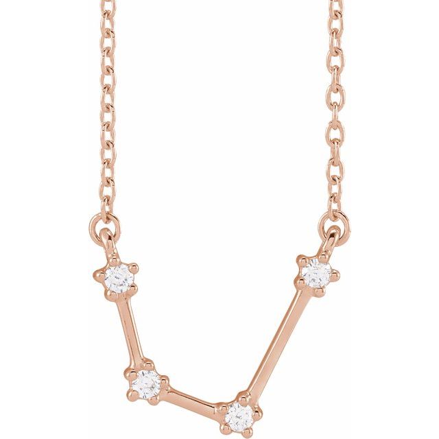 14K Gold Aquarius Necklace - Options Available