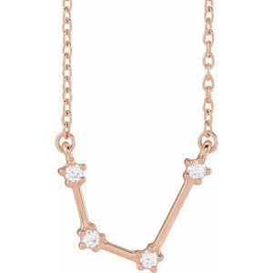 14K Gold Aquarius Necklace - Options Available