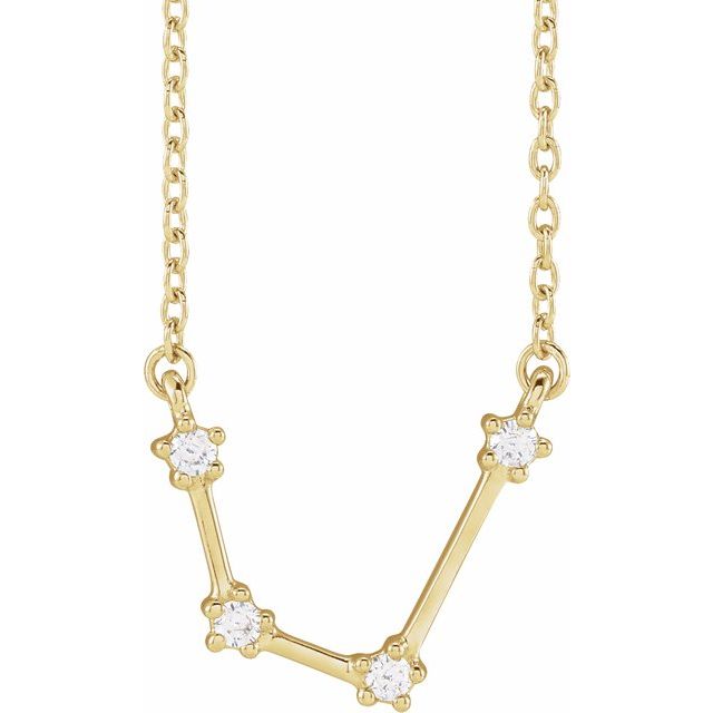 14K Gold Aquarius Necklace - Options Available